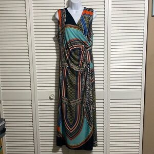 Kate & Mallory Womens Maxi Dress Bold Abstract colors